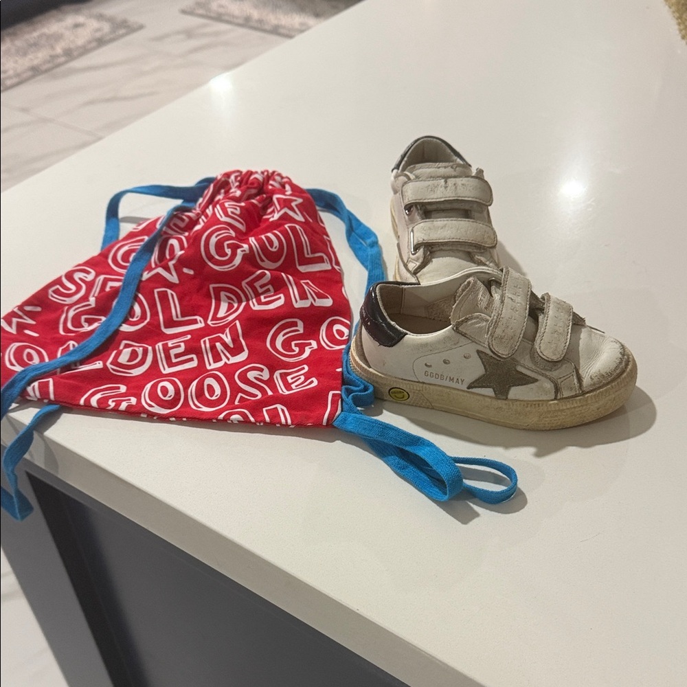 Golden Goose Kids Sneakers in White and Gray